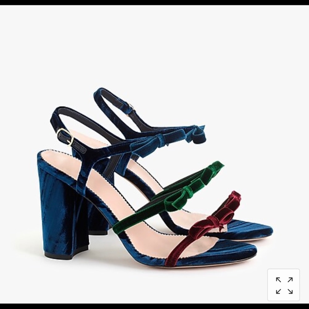 J crew velvet heels